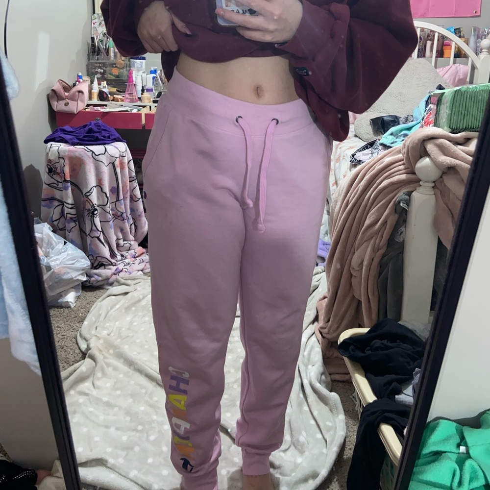 Pink championship sweatpants